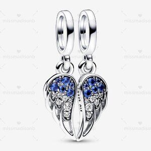 Pandora Sparkling Splitable Angel Wings Dangle Charm